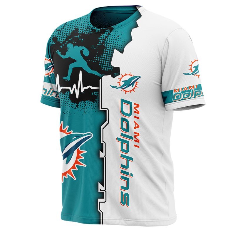 Miami Dolphins T-shirt graphic heart 