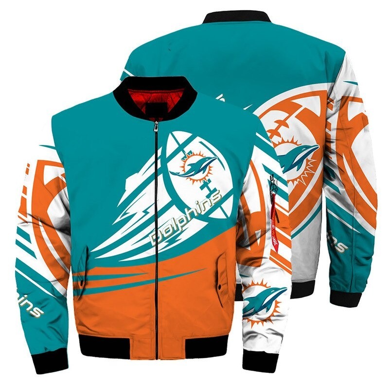 Miami Dolphins Bomber Jacket graphic ultra balls