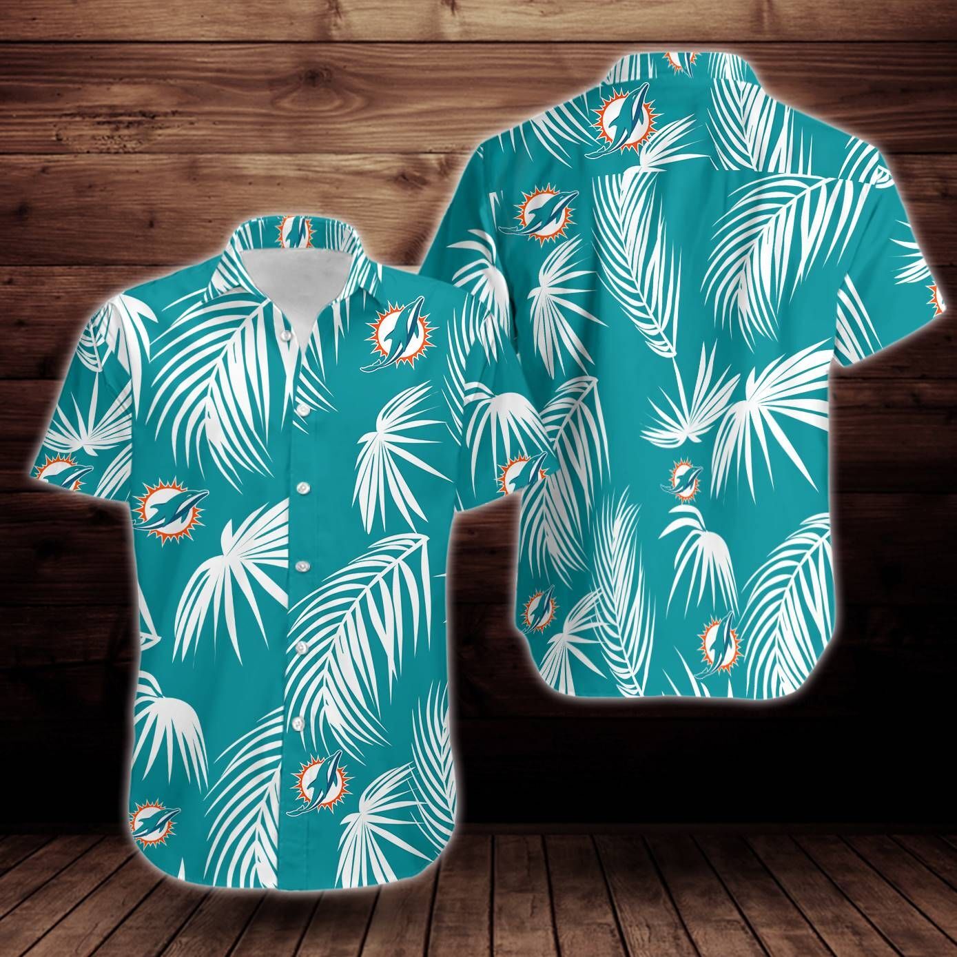 Miami Dolphins Hawaiian Shirt Flower Short Sleeve