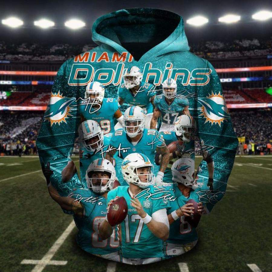 Miami Dolphins All Teams Hoodie Unisex 3D All Over Print