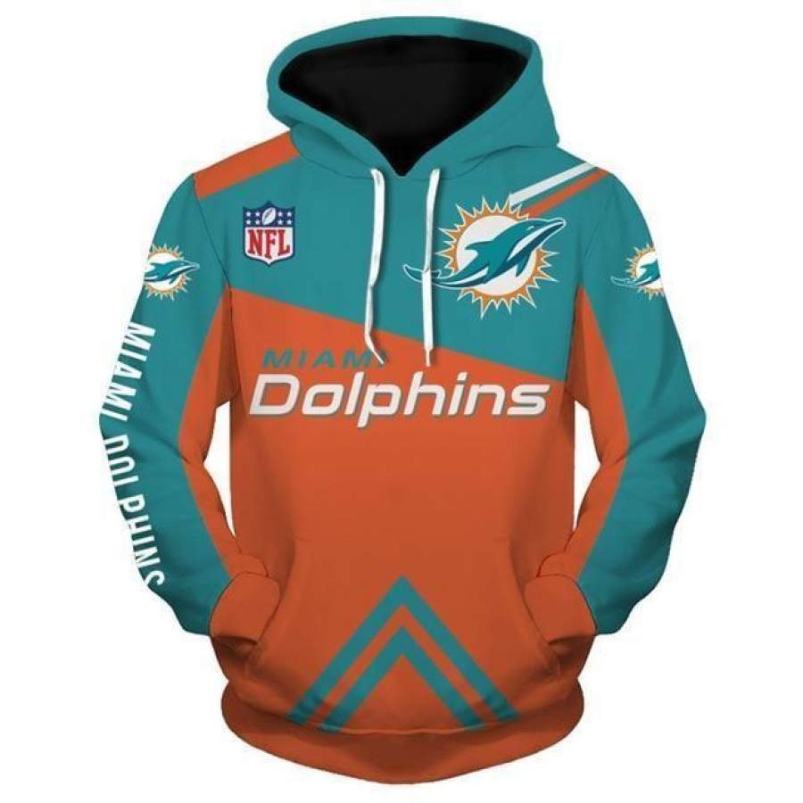 Miami Dolphins Shop - miami dolphins hoodie 3d style404 all over printed77337