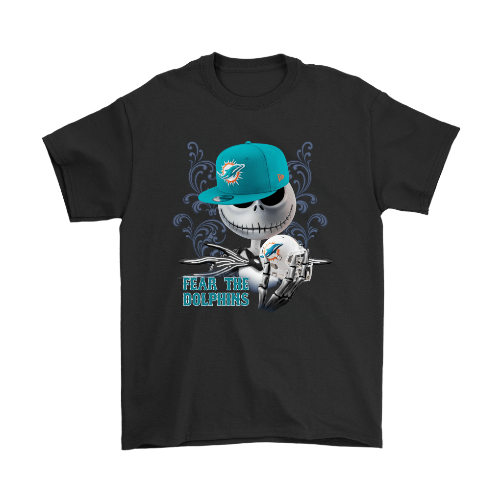 Fear The Miami Dolphins T-shirt Jack Skellington NFL Halloween