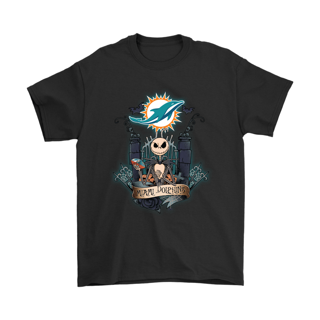 Miami Dolphins T-shirt Jack Skellington This Is Halloween NFL