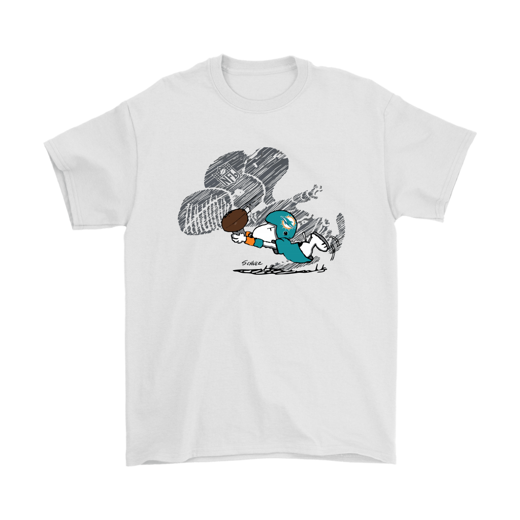 Miami Dolphins Shop - miami dolphins snoopy plays the football game shirts46201