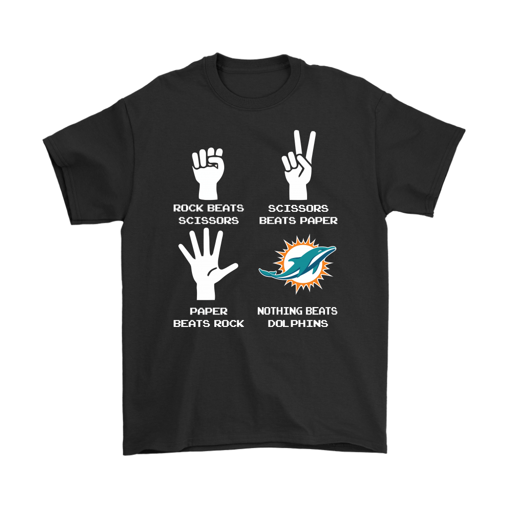 Miami Dolphins Shop - rock paper scissors nothing beats the miami dolphins shirts13191