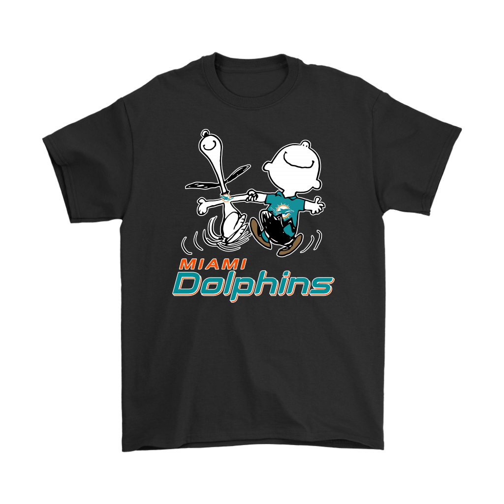 Miami Dolphins Shop - snoopy and charlie brown happy miami dolphins fans shirts95858