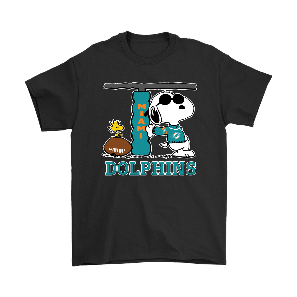 Miami Dolphins Shop - snoopy joe cool and woodstock the miami dolphins nfl shirts59002