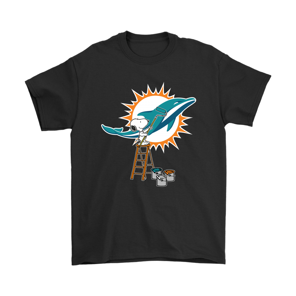 Miami Dolphins Shop - snoopy paints the miami dolphins logo nfl football shirts46820