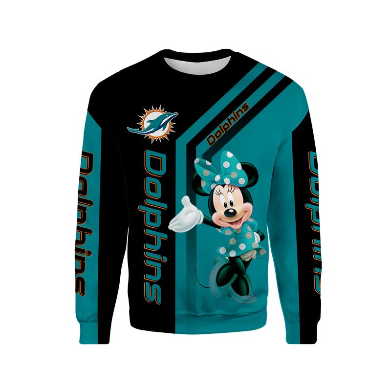 Miami Dolphins Shop - miami dolphins sweatshirt with minnie limited edition over print full 3d69572