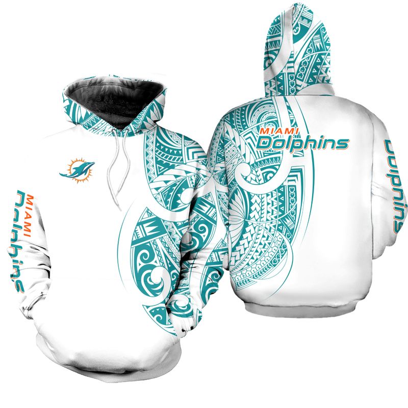 Miami Dolphins Shop - nfl miami dolphins hoodie polynesian design white36298