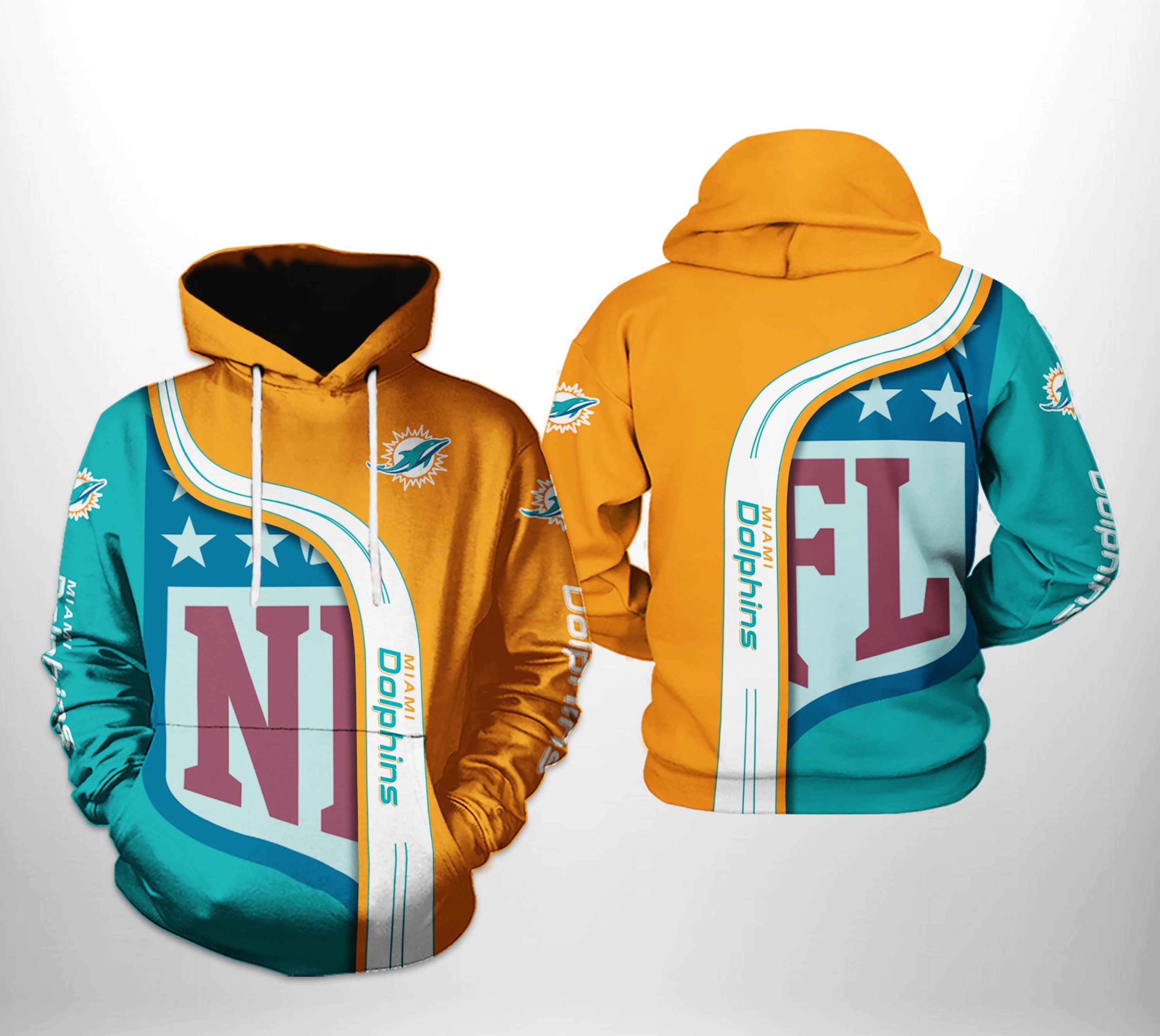 Miami Dolphins Shop - nfl miami dolphins hoodie team 3d printed12826