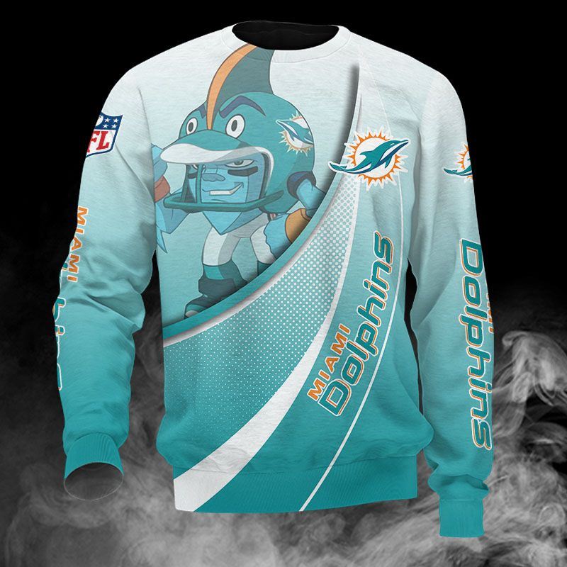 Miami Dolphins Shop - nfl miami dolphins sweatshirt polo shirt 3d rush zone92549