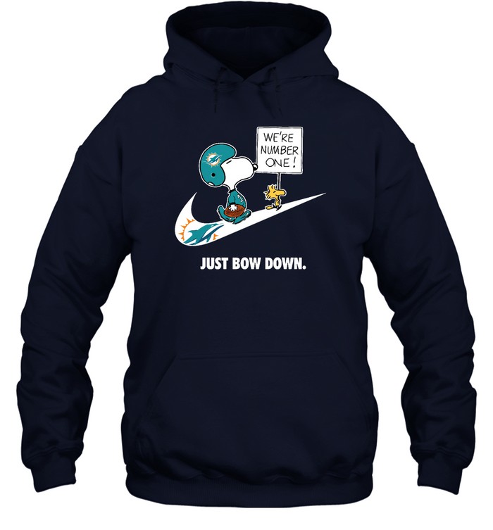 Miami Dolphins Shop - miami dolphins are number one just bow down snoopy shirts hoodie70714