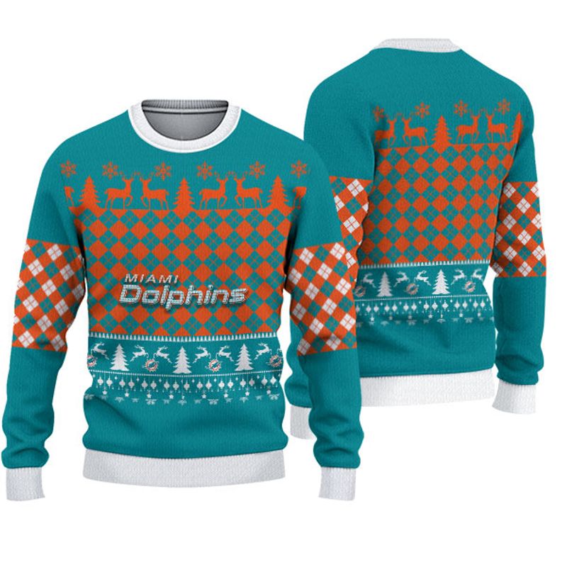 Miami Dolphins Shop - nfl miami dolphins knitted sweater christmas pattern limited edition23988