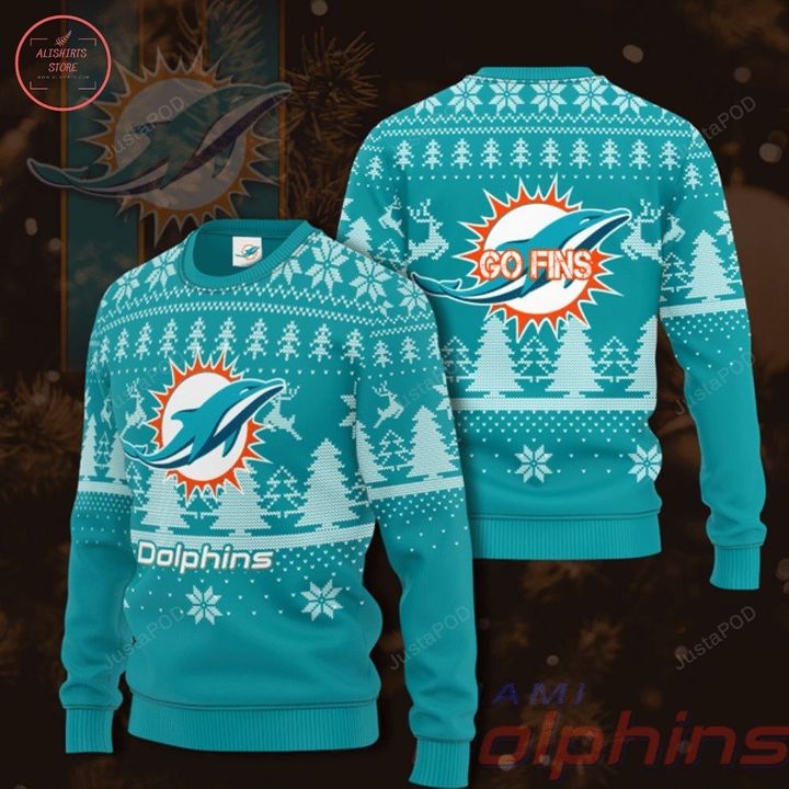 Miami Dolphins Shop - nfl miami dolphins sweater go fins ugly christmas47842