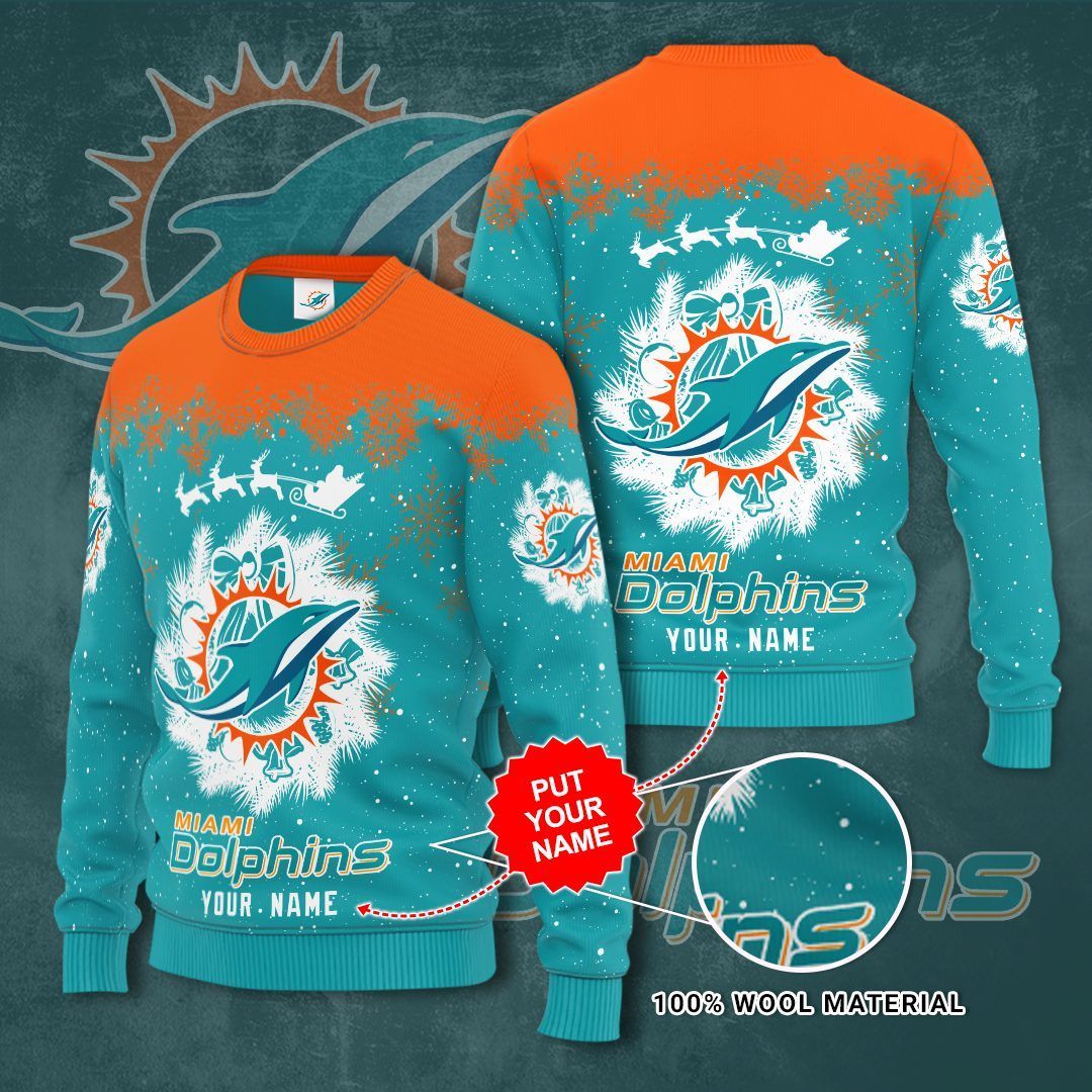Miami Dolphins Shop - nfl miami dolphins sweater snow christmas46818