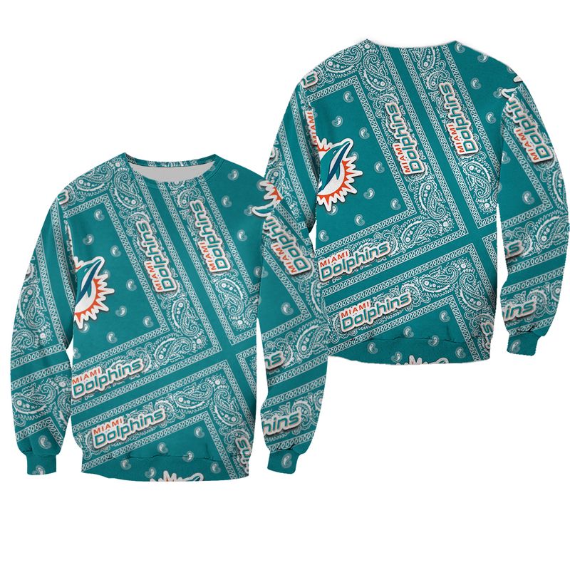Miami Dolphins Shop - nfl miami dolphins sweatshirt bandana skull limited edition83004