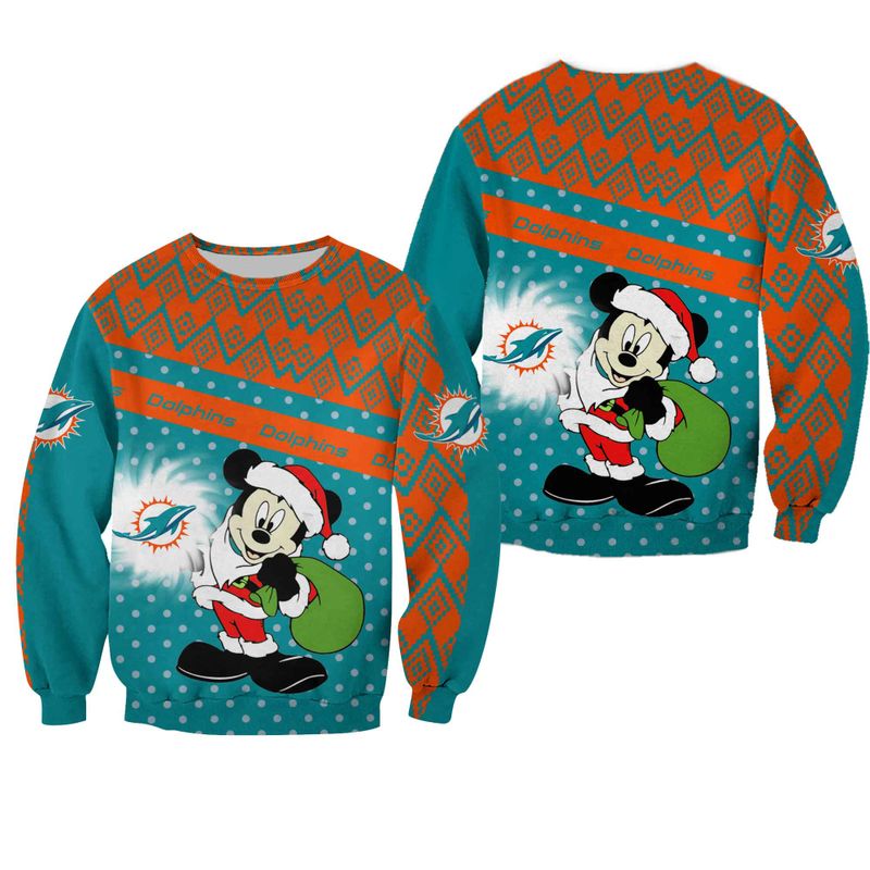 Miami Dolphins Shop - nfl miami dolphins sweatshirt christmas mickey limited edition
