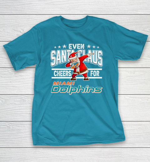 Miami Dolphins Shop - nfl miami dolphins tshirt even santa claus cheers for christmas 131864