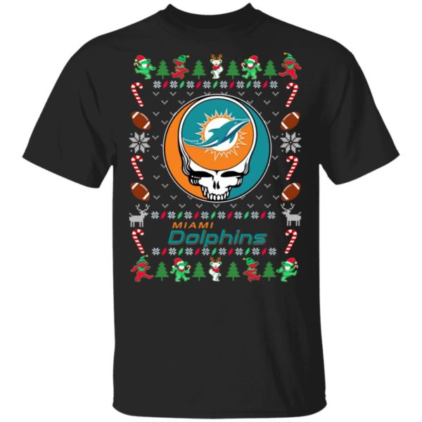 Miami Dolphins Shop - nfl miami dolphins tshirt gratefull dead ugly christmas56207