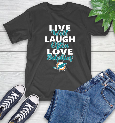 Miami Dolphins Shop - nfl miami dolphins tshirt live well laugh often love52932