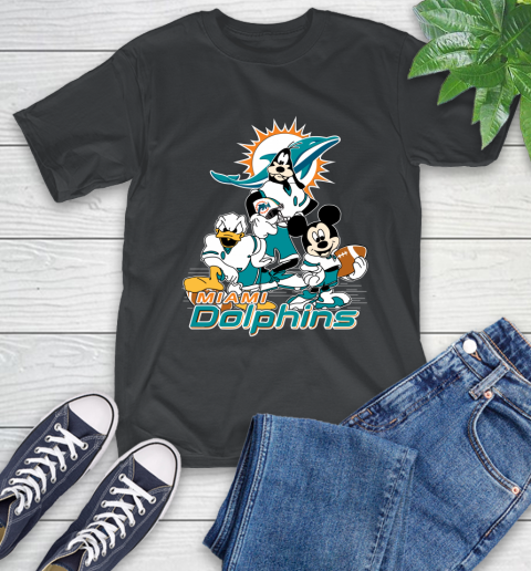 Miami Dolphins Shop - nfl miami dolphins tshirt mickey mouse donald duck goofy football36386