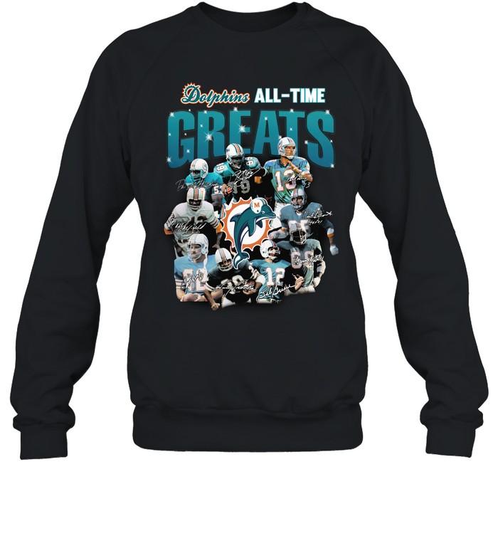 Miami Dolphins Shop - miami dolphins alltime greats players signatures sweatshirt69802