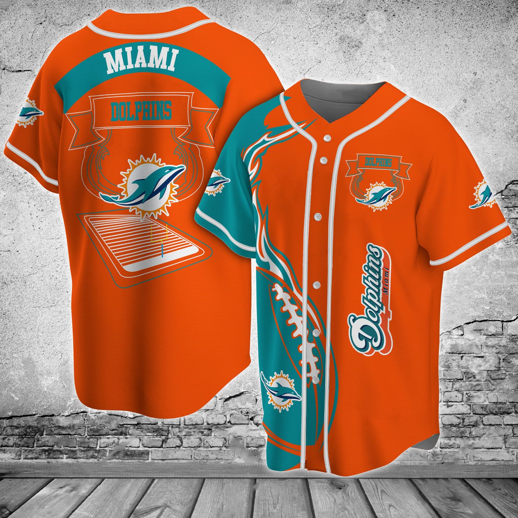 Miami Dolphins Shop - miami dolphins nfl baseball jersey shirt 3d92204