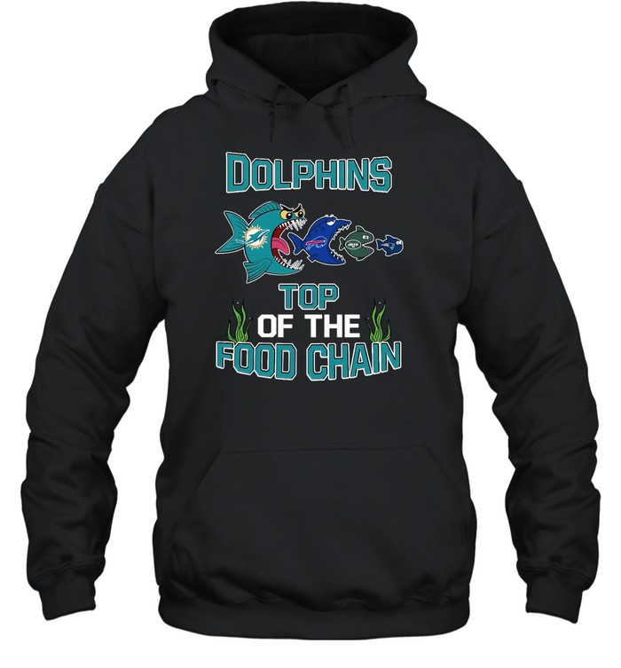 Miami Dolphins Shop - miami dolphins top of the food chain nfl hoodie91296