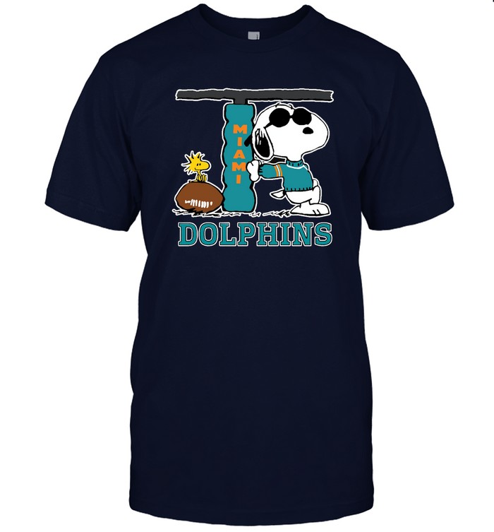 Miami Dolphins Shop - snoopy joe cool and woodstock the miami dolphins nfl tshirt67382