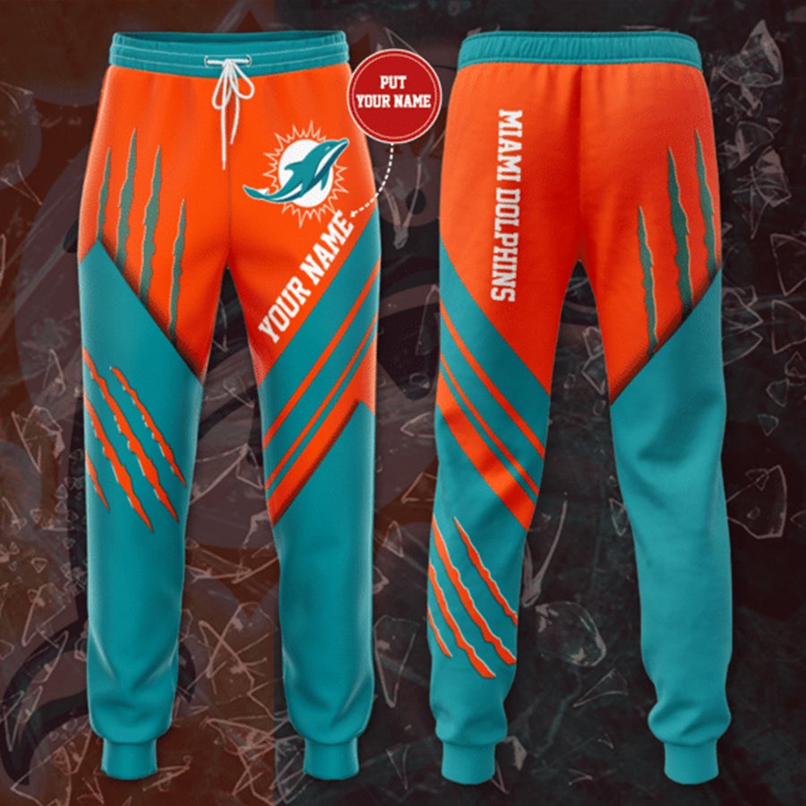 Miami Dolphins Football Sweatpants Custom Your Name 01