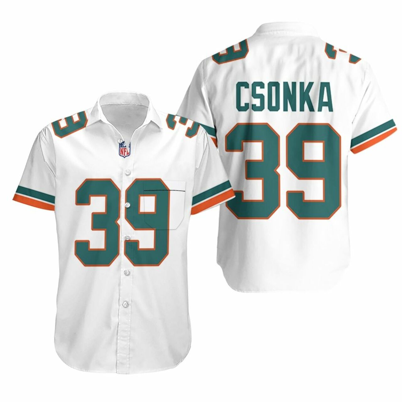 Miami Dolphins Larry Csonka #39 Hawaiian Shirt NFL American Football