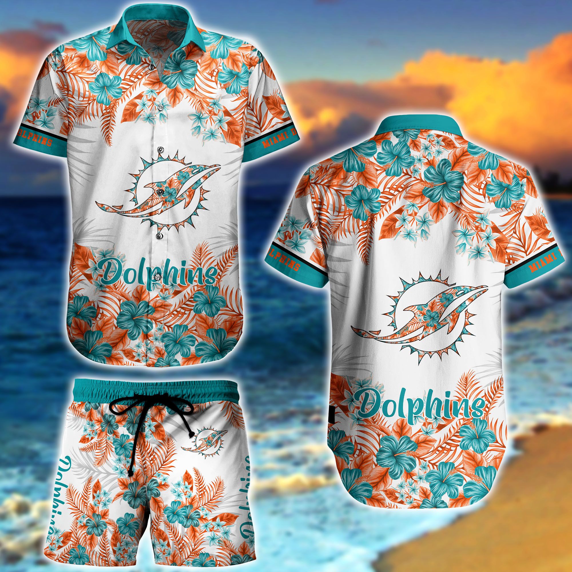 Miami Dolphins NFL Hawaiian Shirt Style Flower