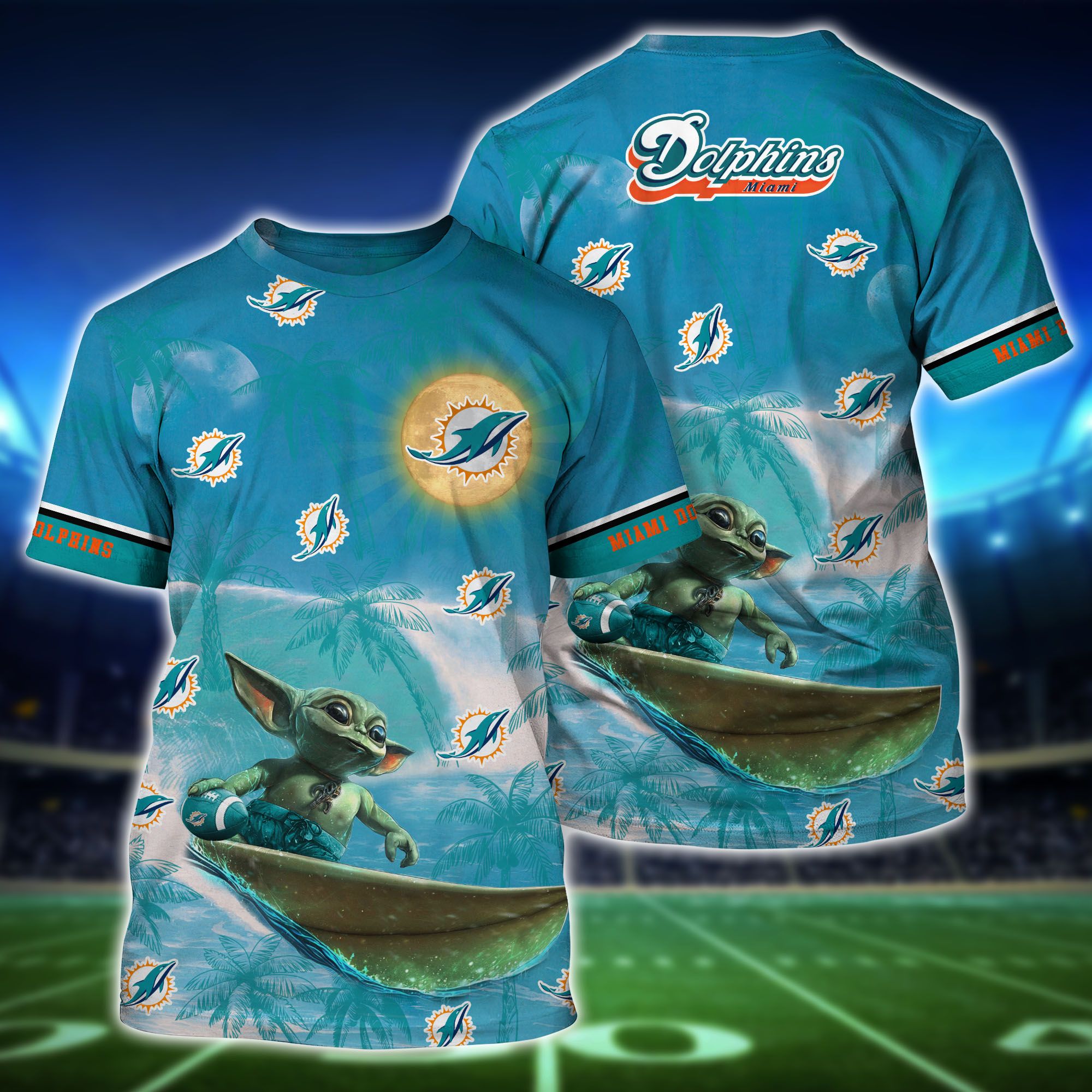 Miami Dolphins Shop - miami dolphins nfl hawaiian tshirt yoda 3d36206
