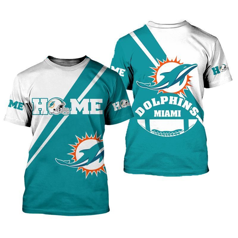 Miami Dolphins Shop - miami dolphins home nfl tshirt 3d for fans14141