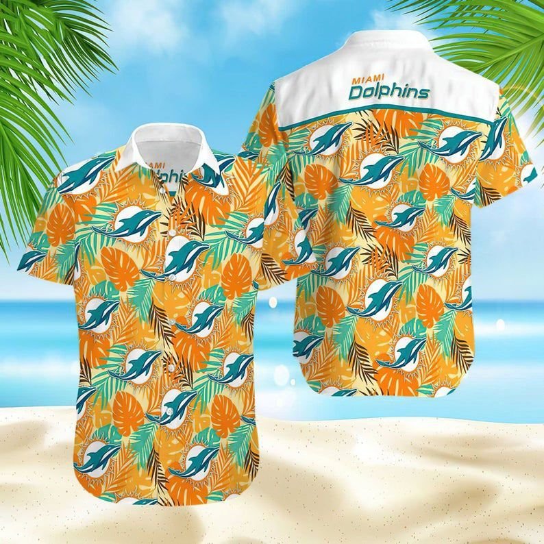 Miami Dolphins Shop - nfl miami dolphins hawaiian shirt football sport cool42340