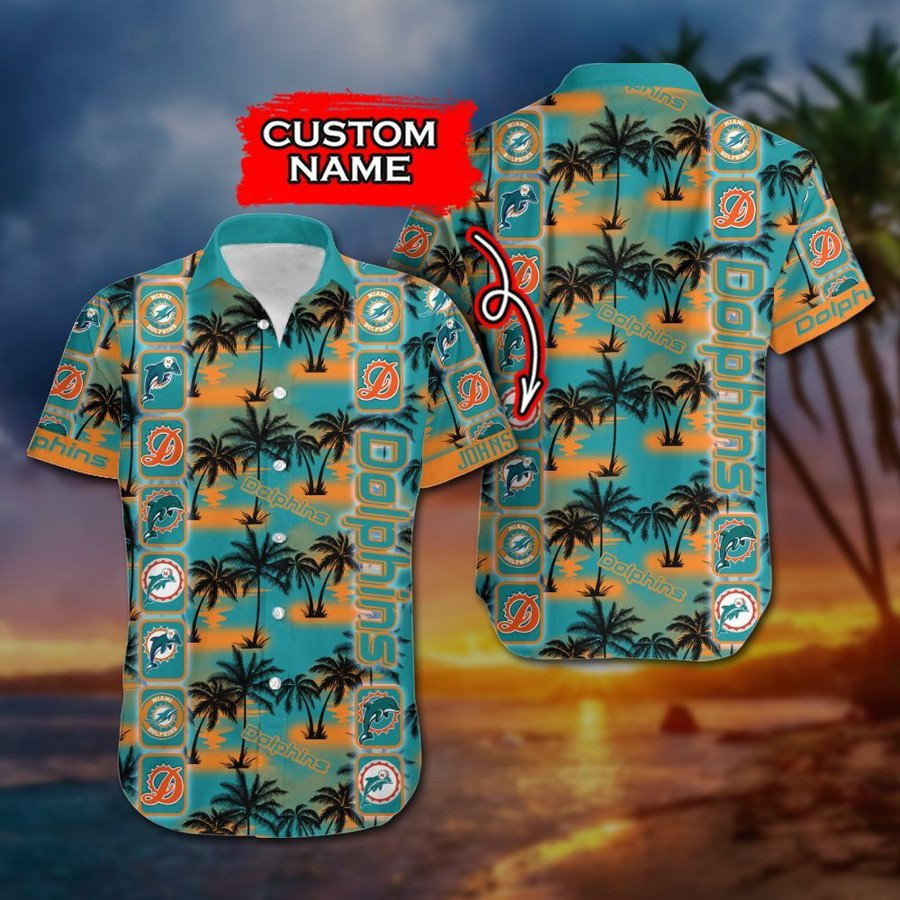 Miami Dolphins Shop - nfl miami dolphins hawaiian shirt for fans26644