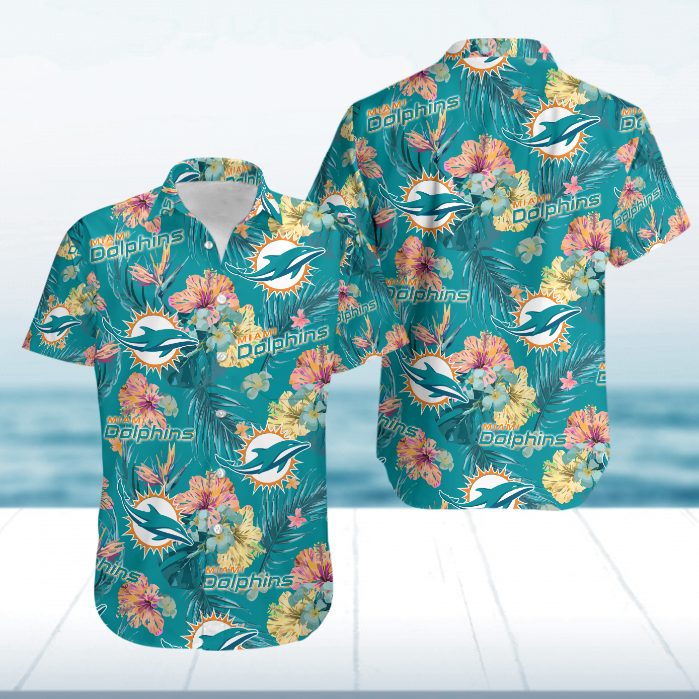 Miami Dolphins Shop - nfl miami dolphins hawaiian shirt island summer64077
