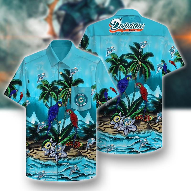 NFL Miami Dolphins Hawaiian Shirt Pattern