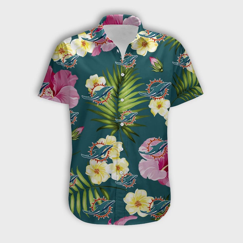 Miami Dolphins Shop - nfl miami dolphins hawaiian shirt summer floral shirt94290