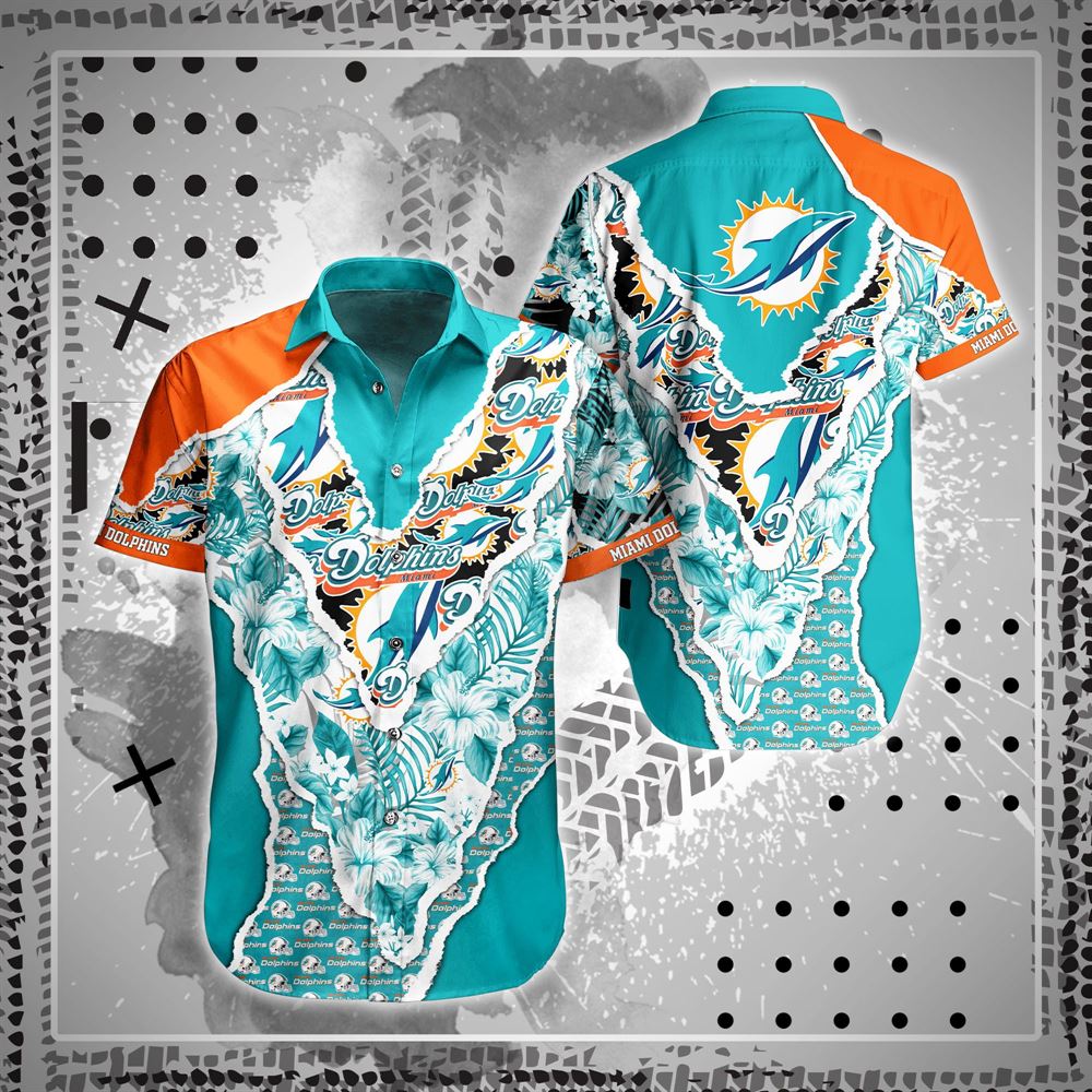 Miami Dolphins Shop - nfl miami dolphins hawaiian shirt for fan31439