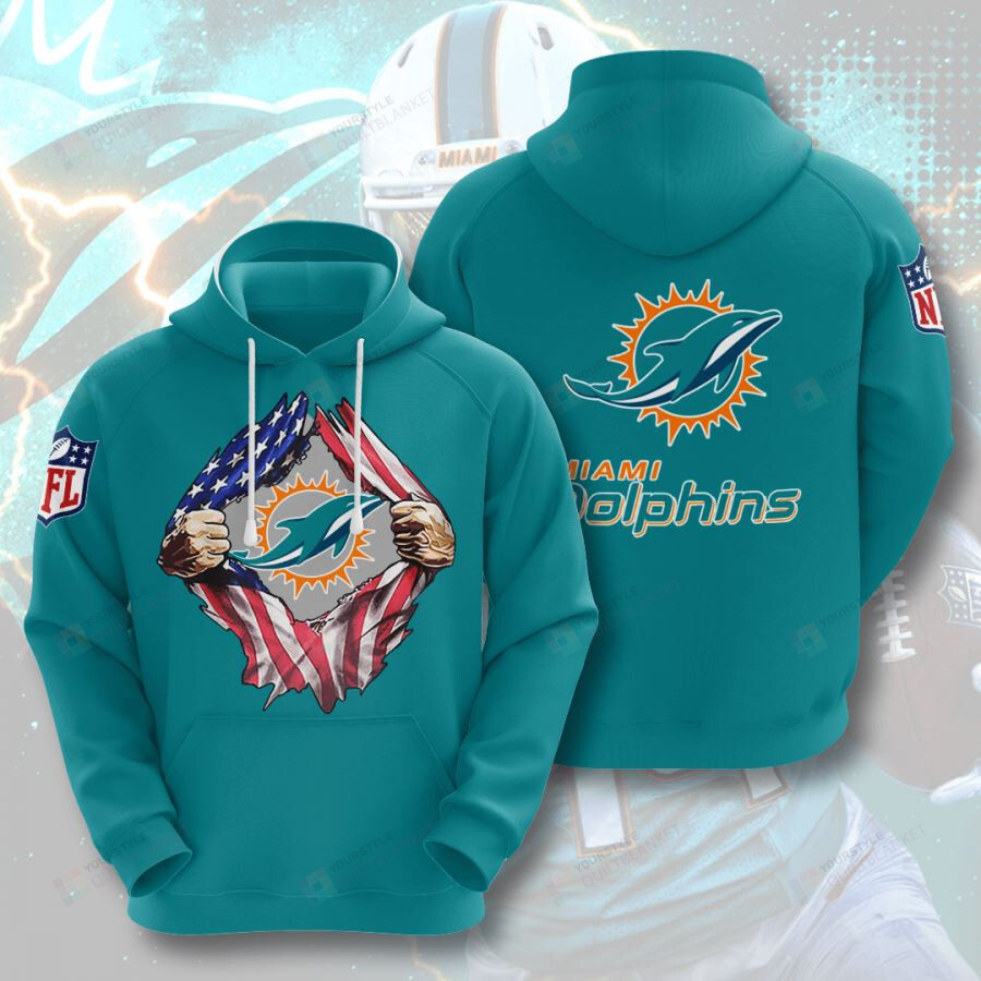Miami Dolphins Shop - Miami Dolphins 3D All Over Print Hoodie Zip up Hoodie MTE15
