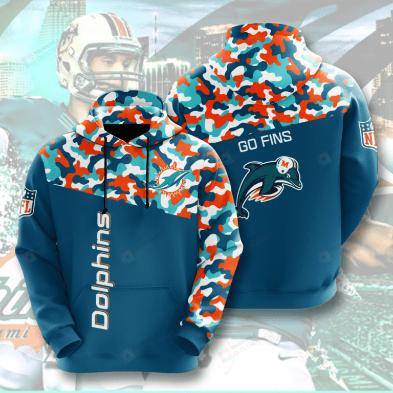 Miami Dolphins Shop - Miami Dolphins 3D All Over Print Hoodie Zip up Hoodie MTE16
