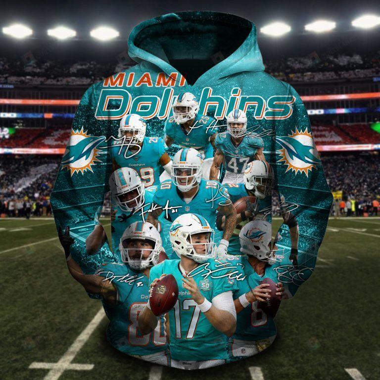 Miami Dolphins Shop - Miami Dolphins 3d Hoodie 05
