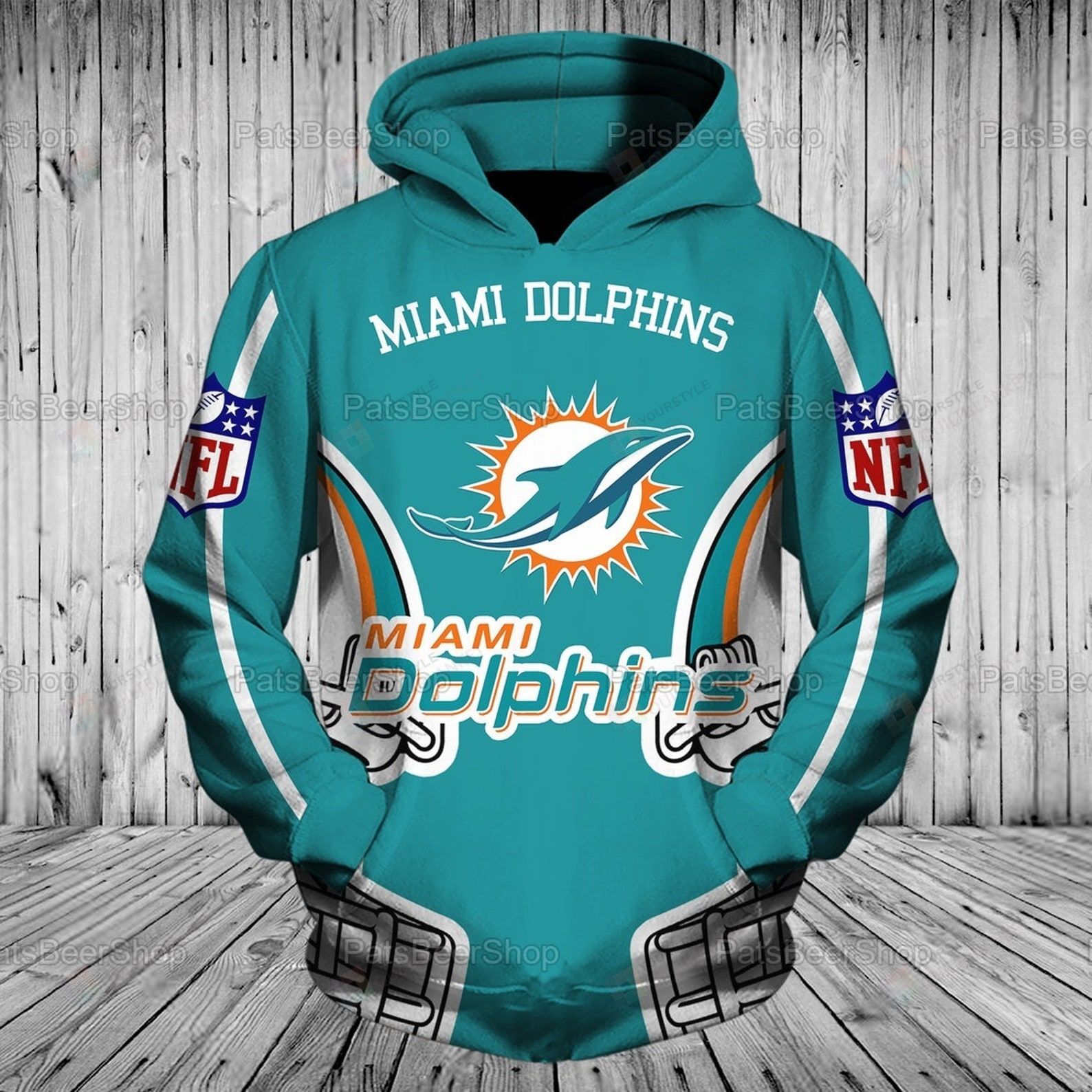 Miami Dolphins Shop - Miami Dolphins Nfl 3d All Over Printed Hoodie Zip Up Hoodie
