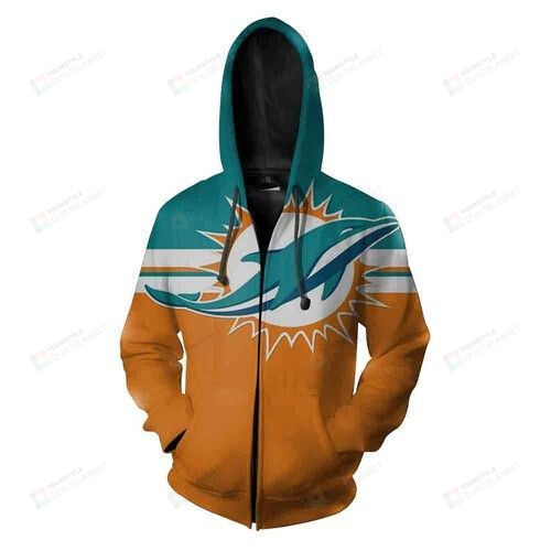 Miami Dolphins Shop - Miami Dolphins Nfl Football 3D All Over Print Hoodie Zip up Hoodie