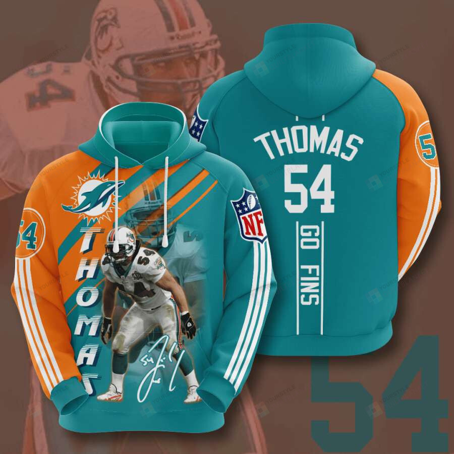 Miami Dolphins Shop - miami dolphins thomas go fins 3d all over print hoodie zipup hoodie91476
