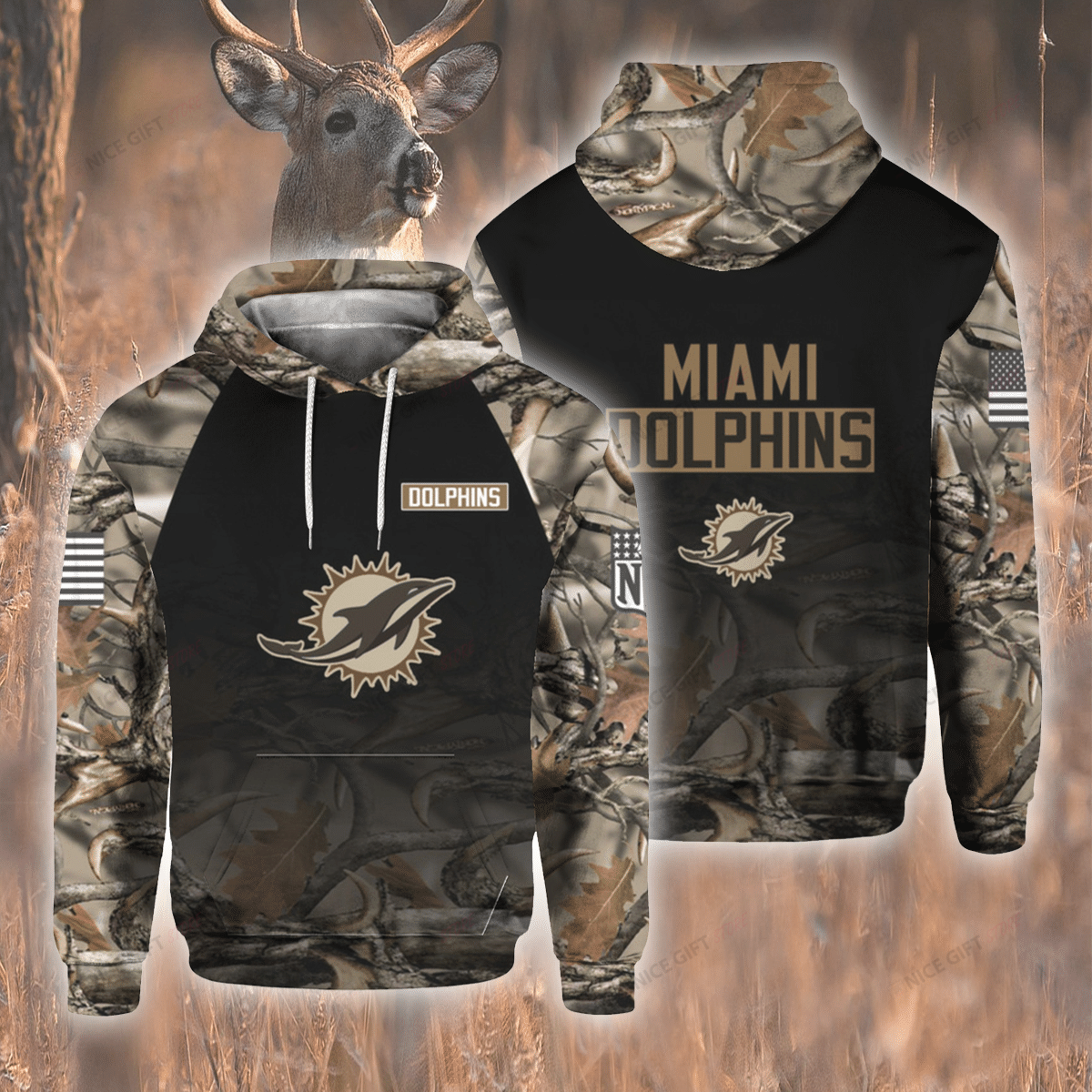 Miami Dolphins Shop - nfl miami dolphins hunting hoodie 3d 3hoe1o5135620