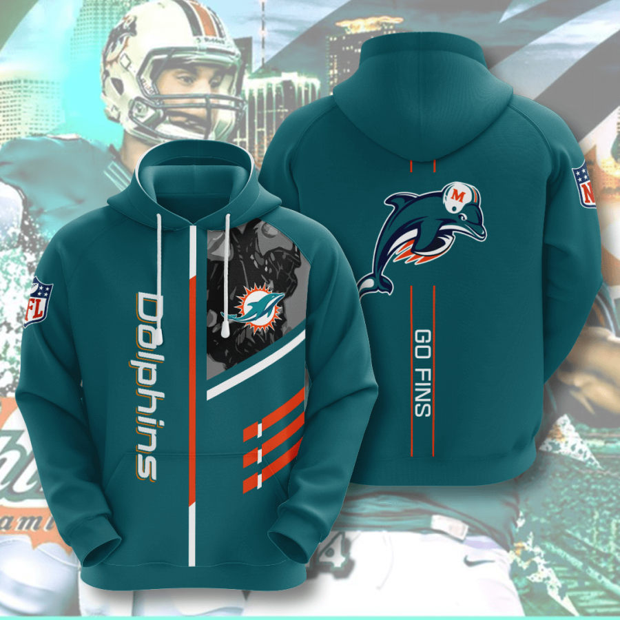 Miami Dolphins Shop - Miami Dolphins American Football 3D Printed HoodieZipper Hoodie