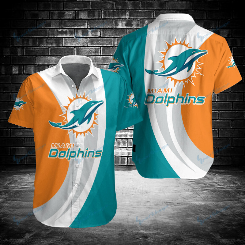 Miami Dolphins Button Shirt V1